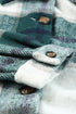 Hooded Plaid Button Front Shacket